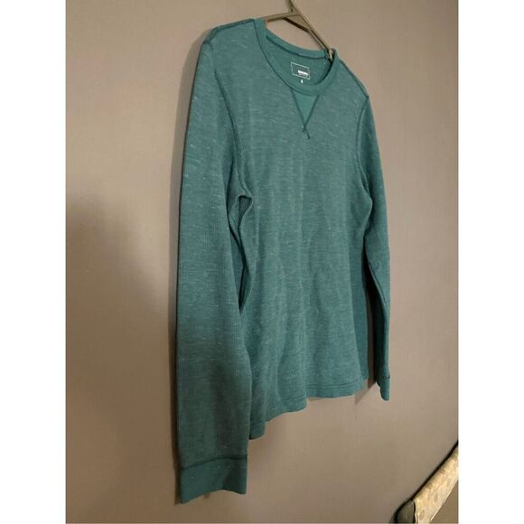 Sonoma Thermal Shirt  Green Thermal Waffle Weave Long Sleeve Small - Picture 5 of 6